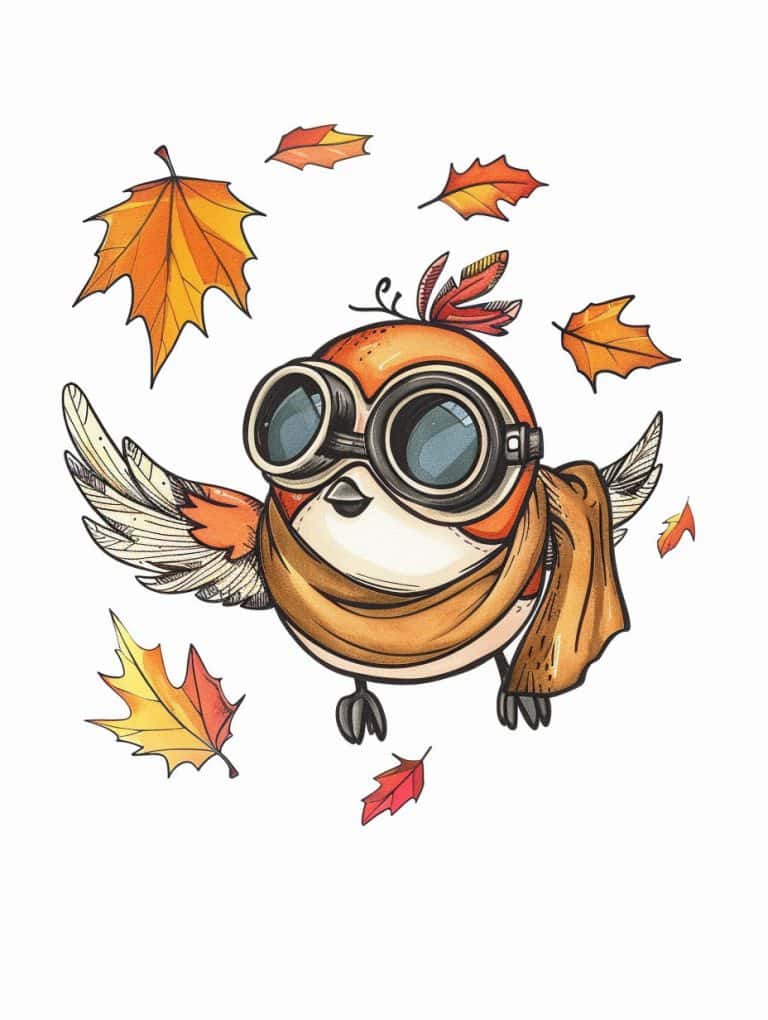 Bird In Aviator Attire