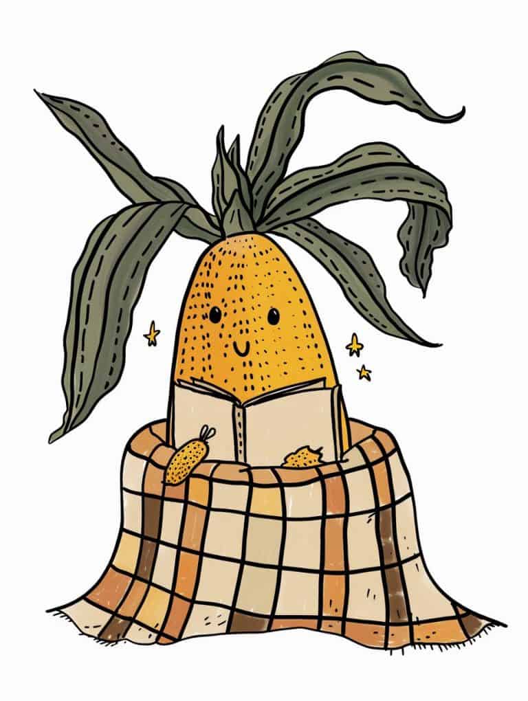 Corn Reading Bedtime Story