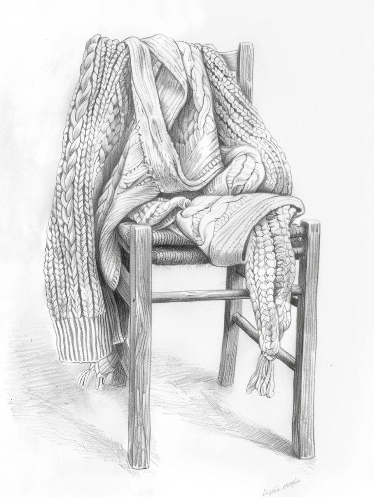 Sweater Draped On Chair