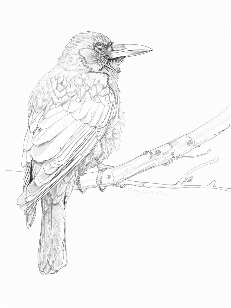 Crow On Bare Branch