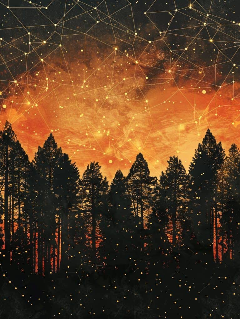 Silhouetted Forest