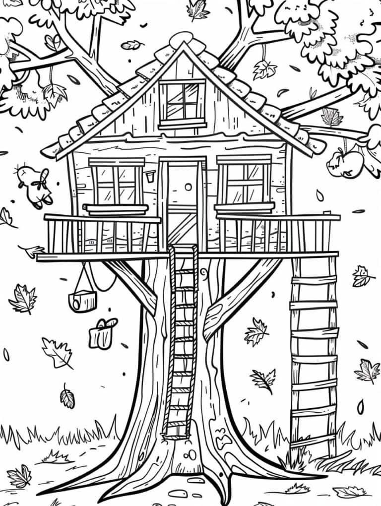 Treehouse In Oak Tree