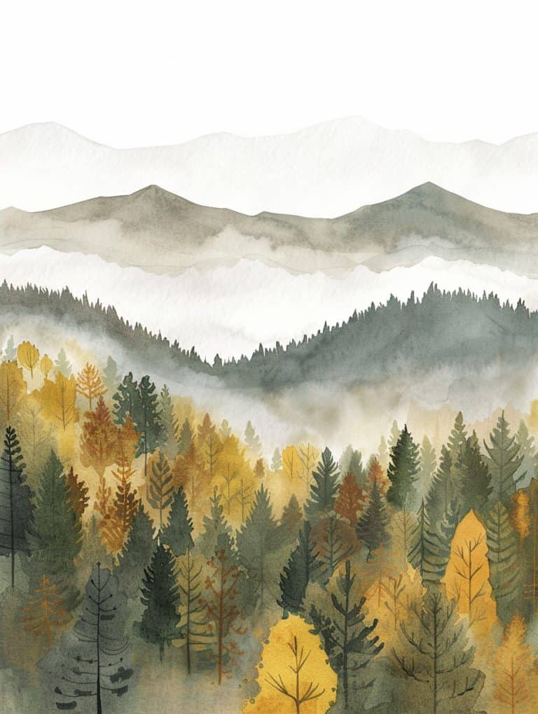 Misty Mountain Range