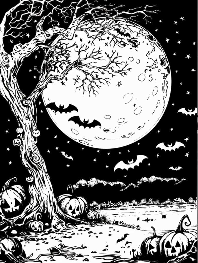 Harvest Moon At Nigth
