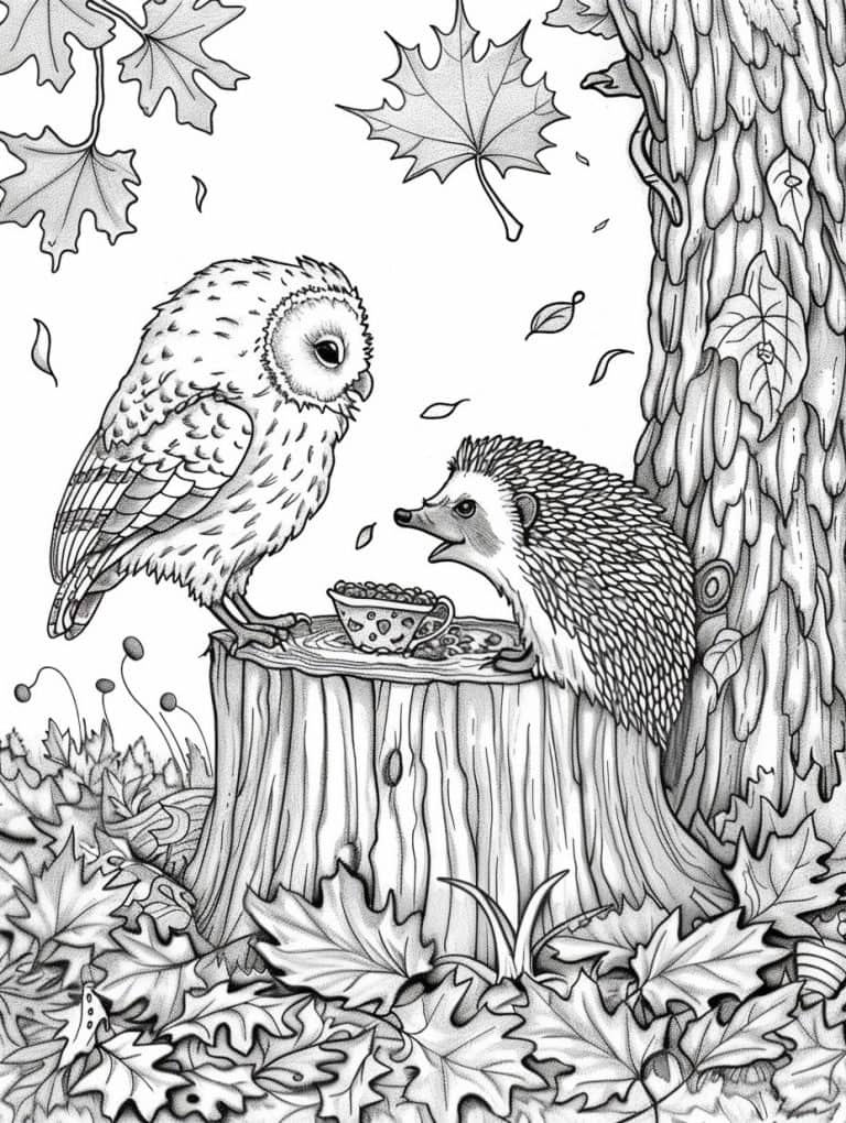 Owl And Hedgehog