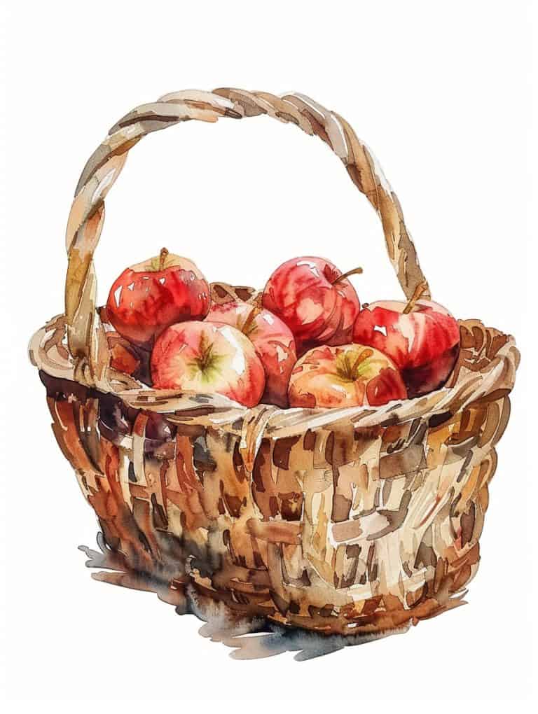 Basket Filled With Apples