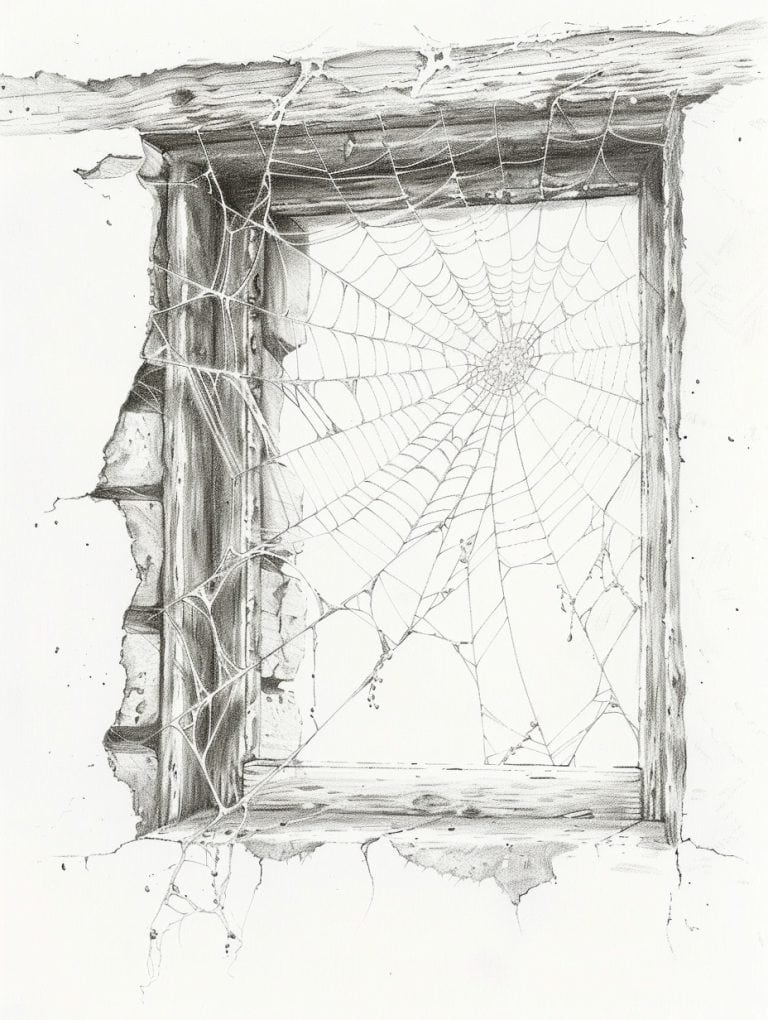 Spiderweb On Window