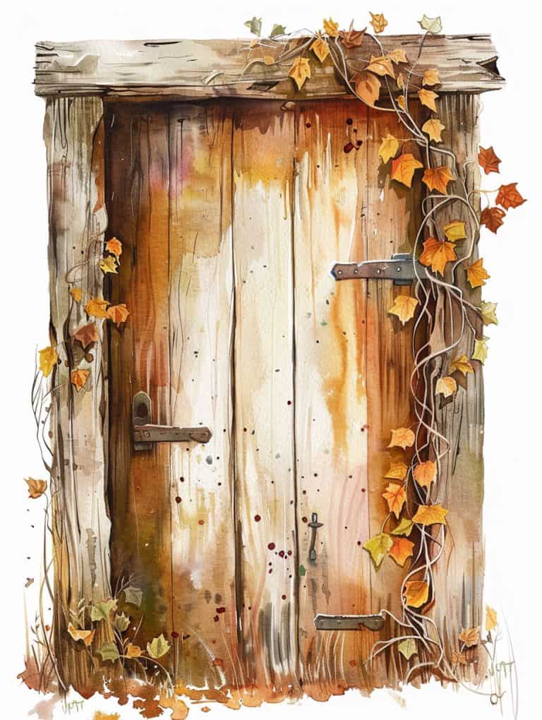 Door With Climbing Vines