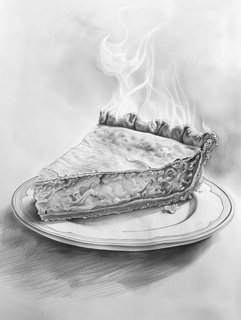Pie On A Rustic Plate