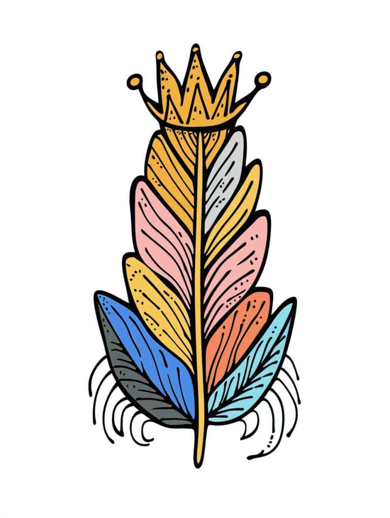 Crowned Turkey Feather