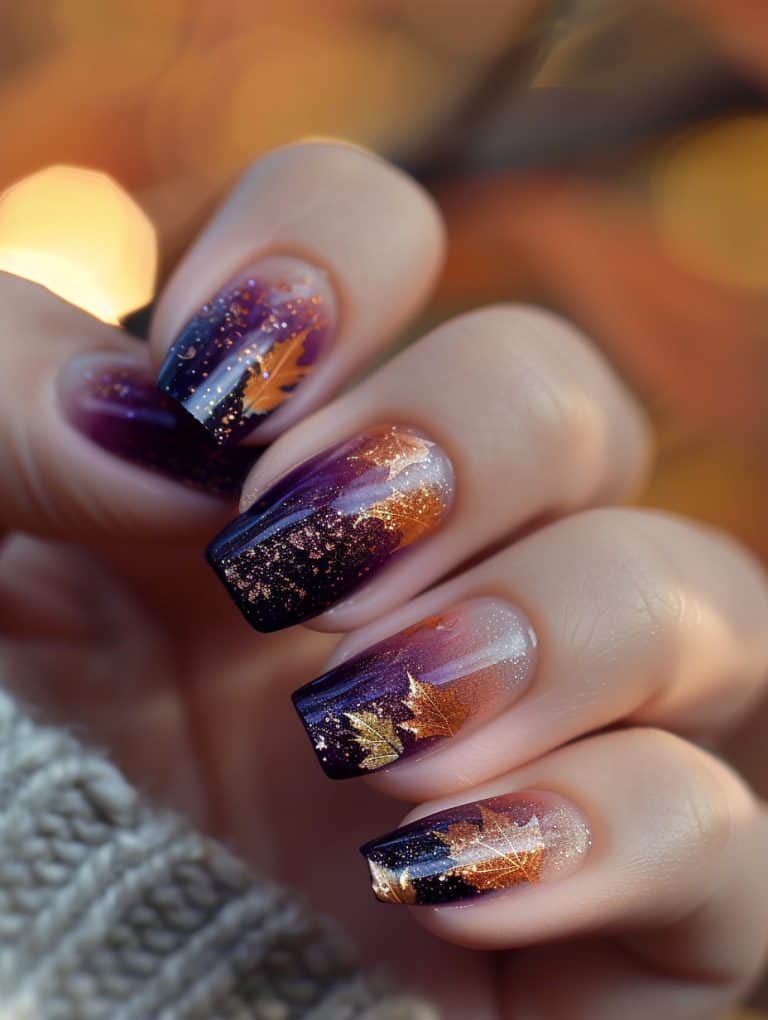 Purple With Gold Accents