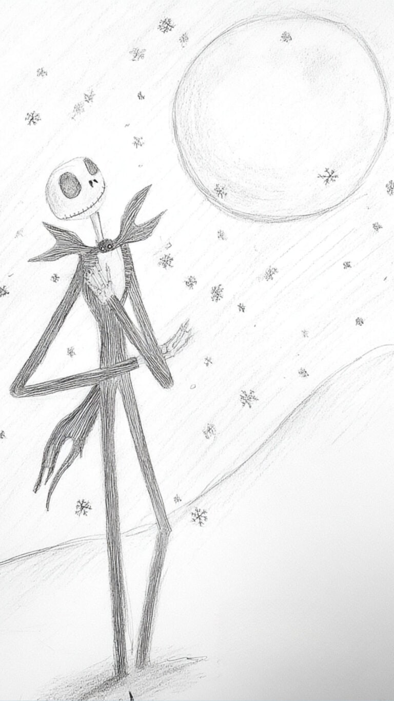 Jack Skellington Beneath A Full Moon