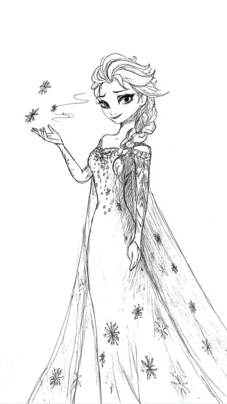 Elsa Making Snowflakes