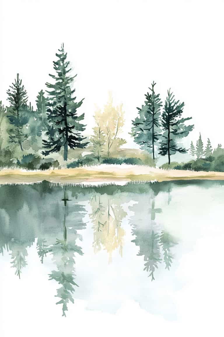 Calm Lake with Reflections