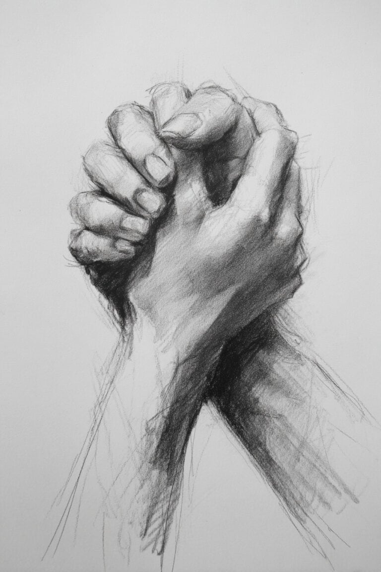 pair of clasped hands