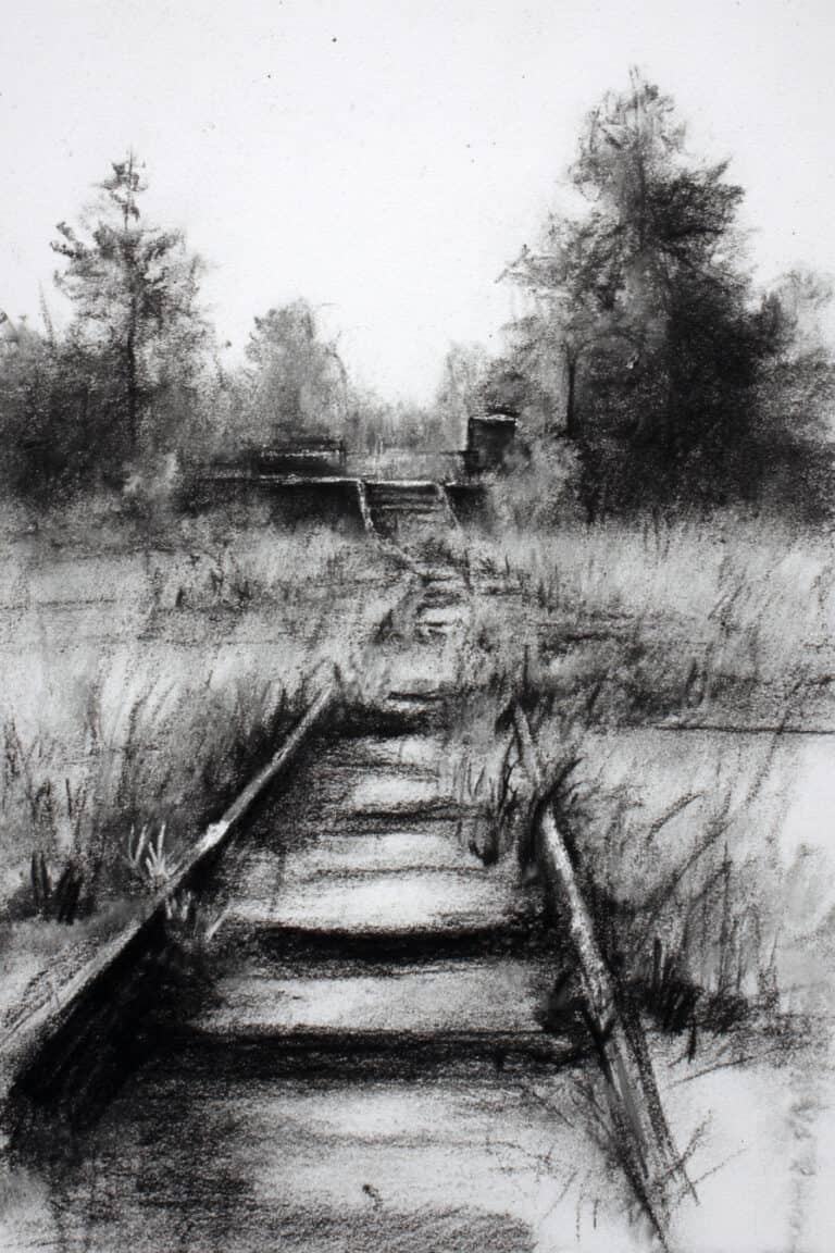 Deserted train tracks