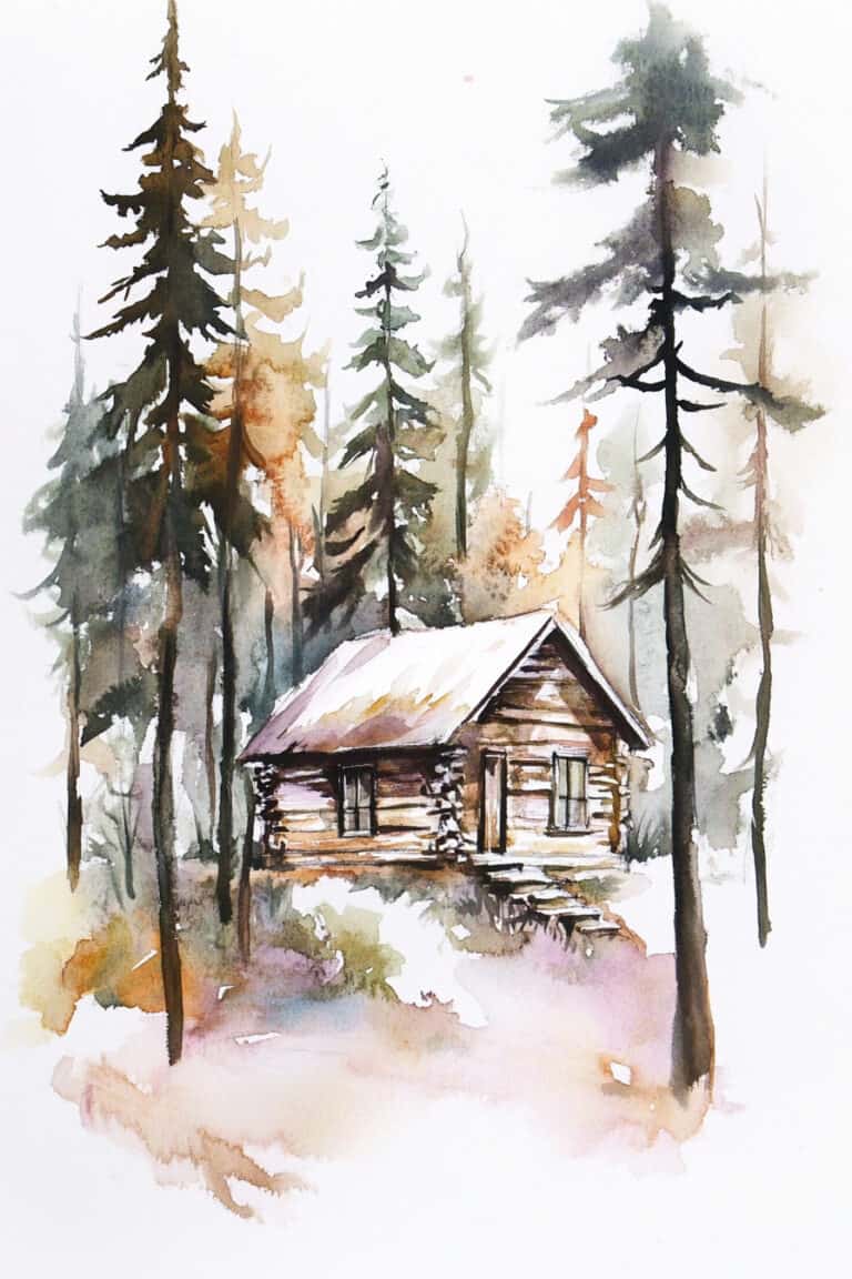 Lonely Cabin in the Woods