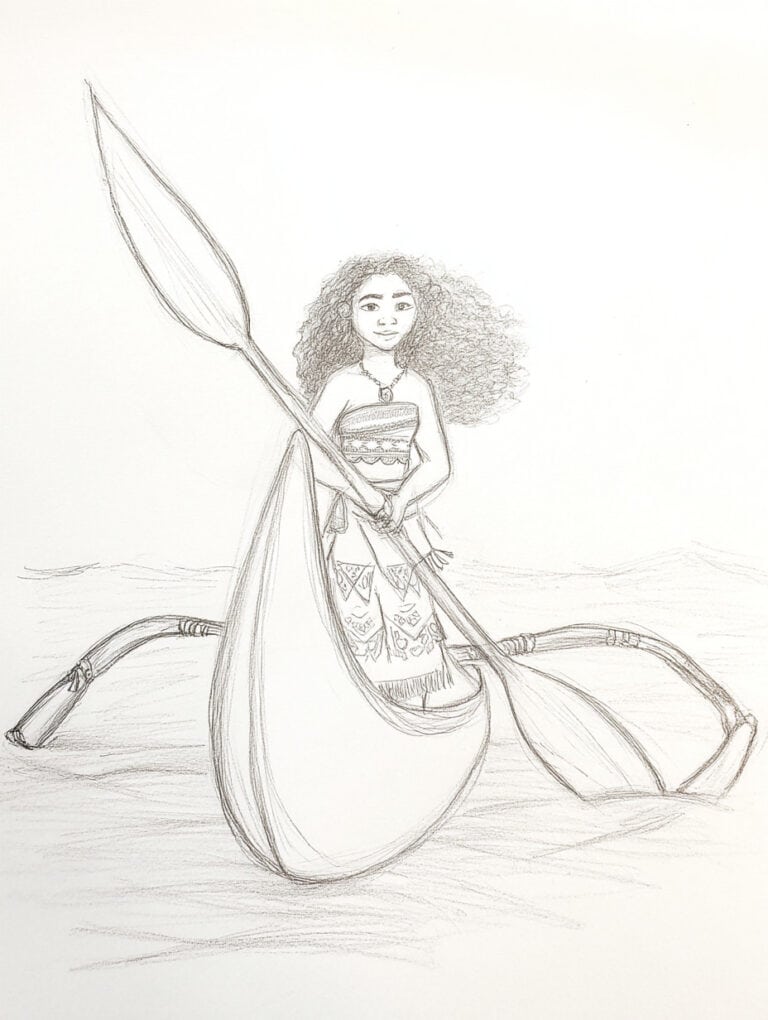 Moana In Her Canoe