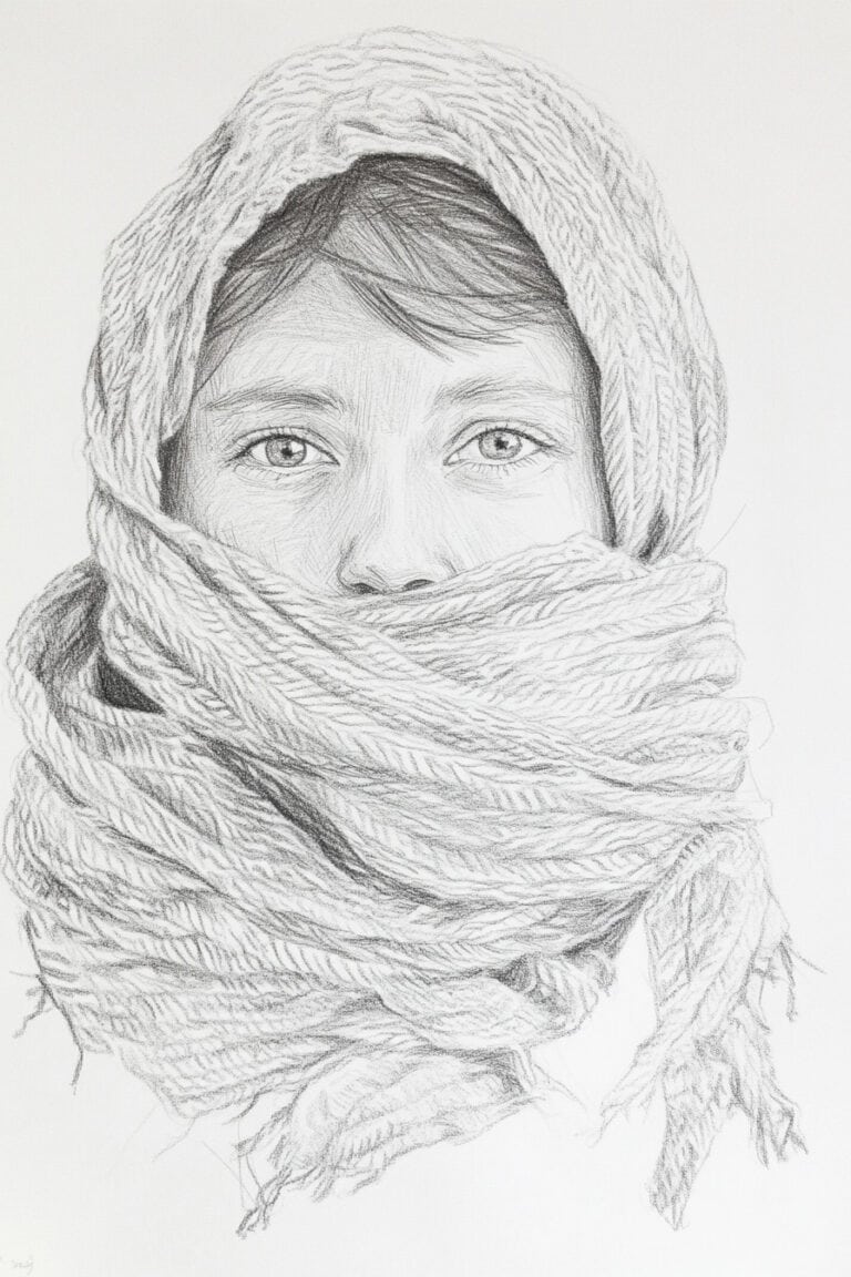 Child wearing a scarf