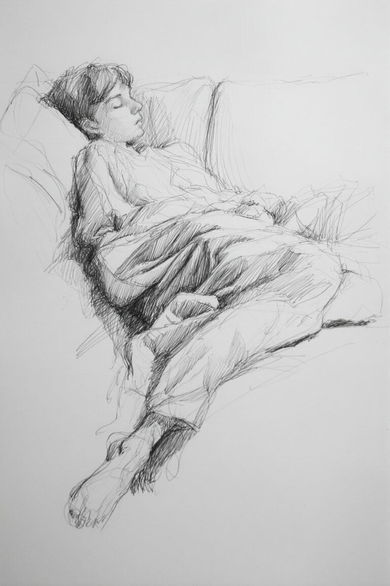 Relaxed reclining pose
