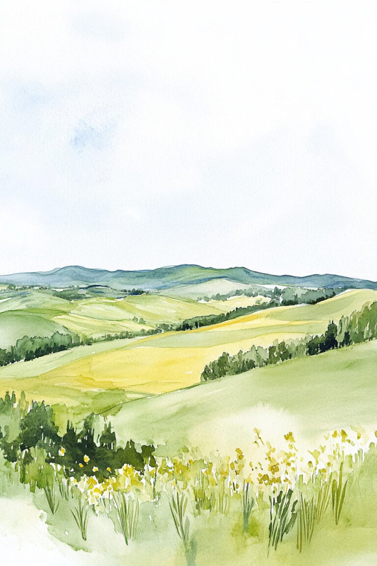 Rolling Hills and Open Fields