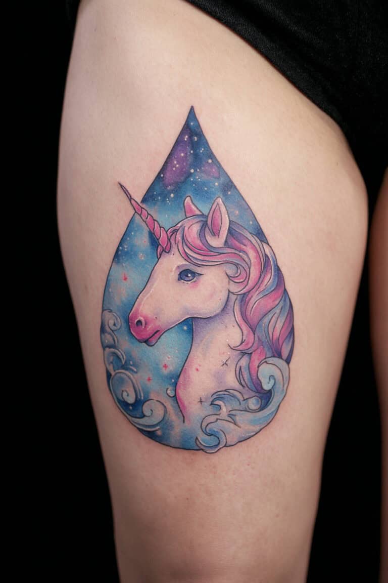 Unicorn Galaxy Teardrop