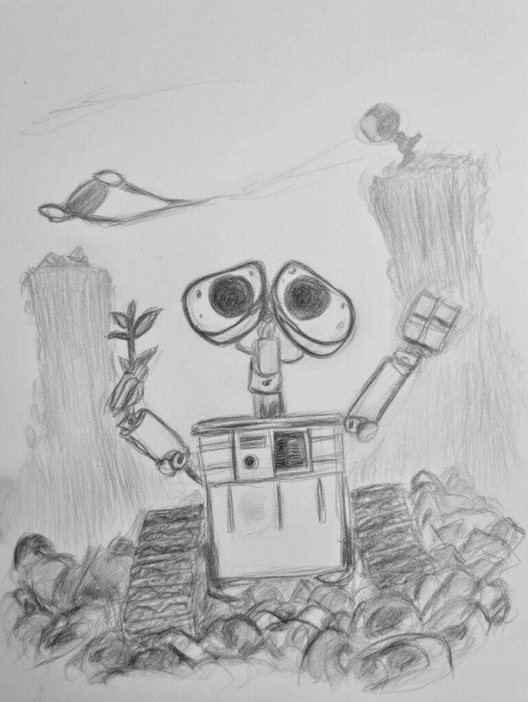 Wall-E Holding A Plant
