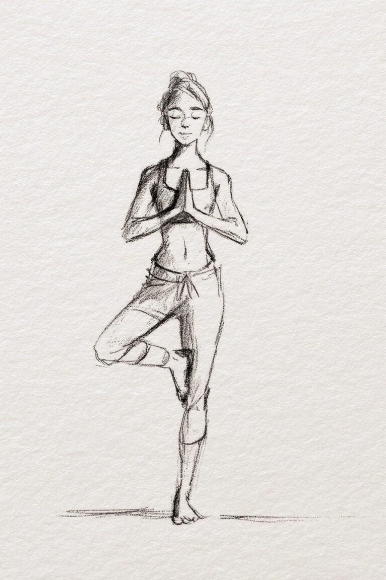 A person practicing yoga