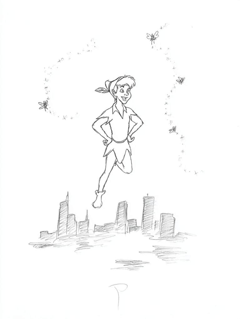 Peter Pan In Mid Air