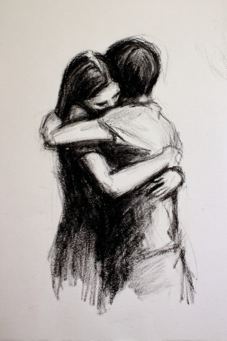 Intimate moment between two people