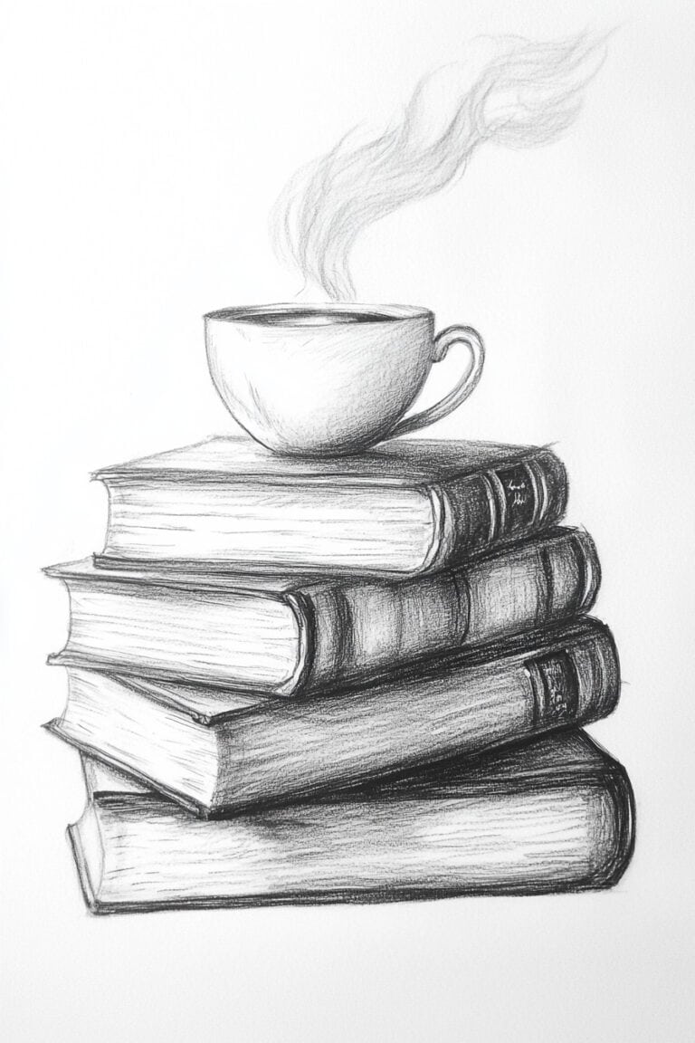 A Stack of Books with a Teacup