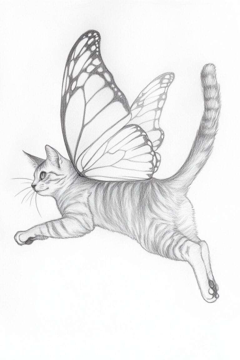 Cat with Butterfly Wings
