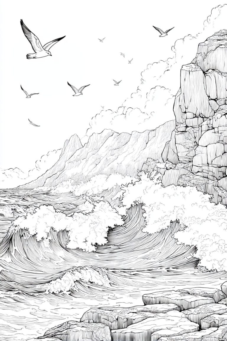 Coastal Cliffside Scene