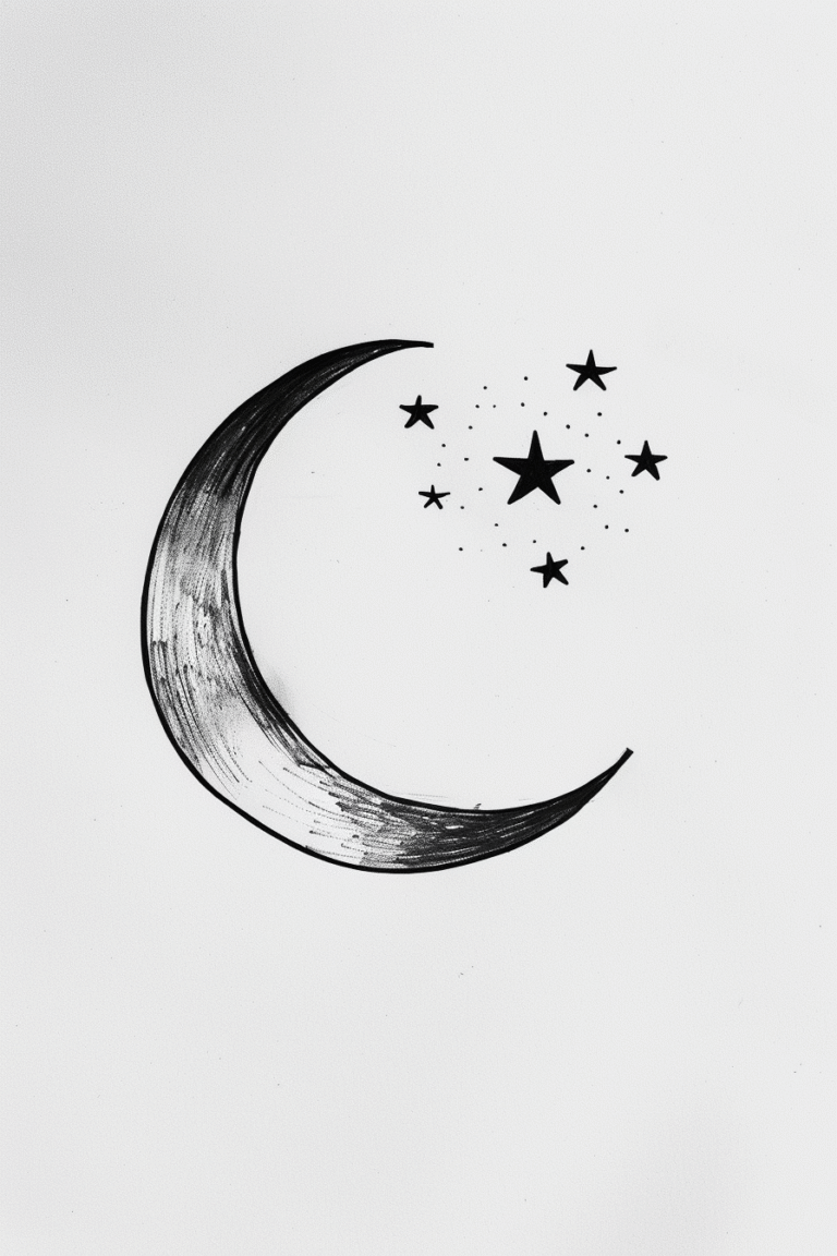 Crescent Moon & Stars