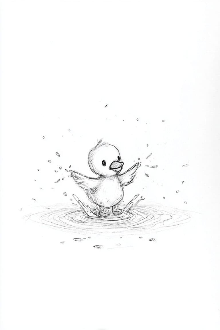 Duckling Splashing