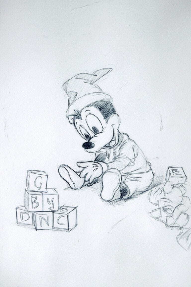 Goofy Playing with Blocks