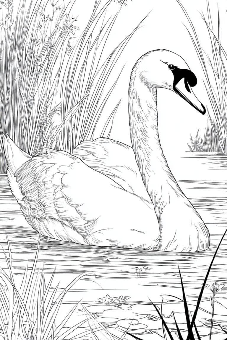 Graceful Swan on Water