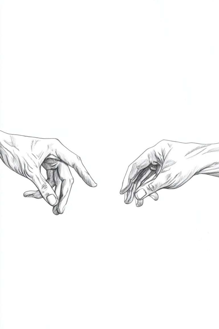 Hands Reaching Toward Each Other