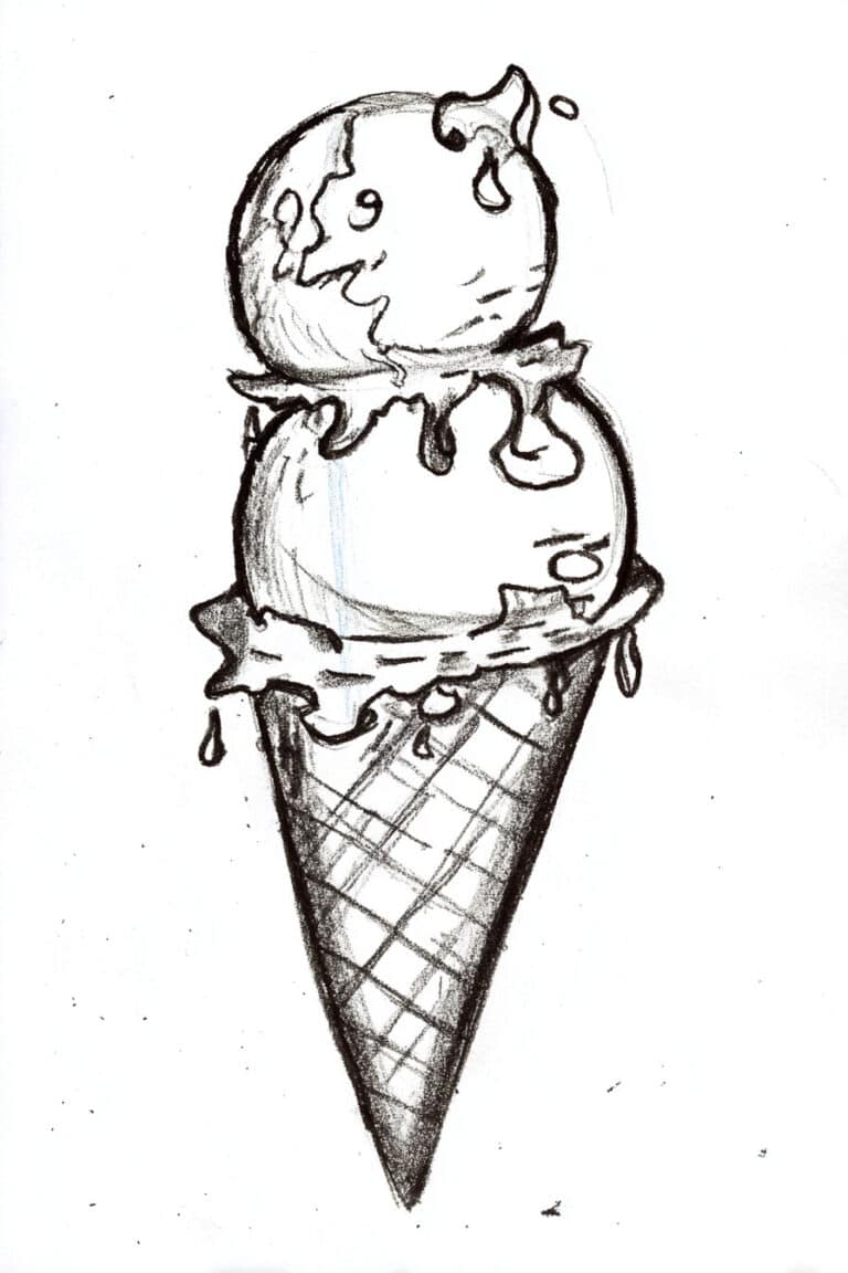 Ice Cream Cone with Drips