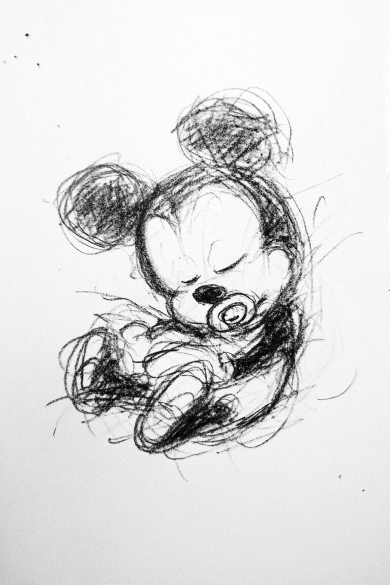 Mickey Mouse Sleeping Peacefully