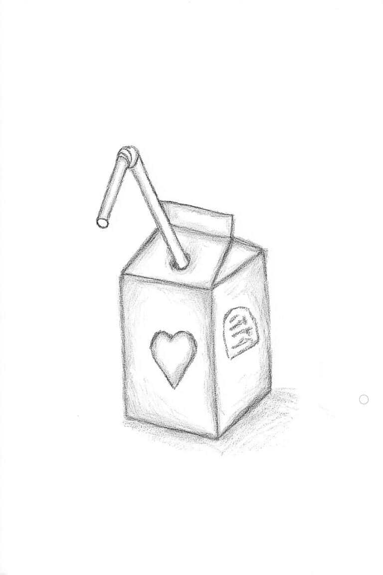 Milk Carton with Straw