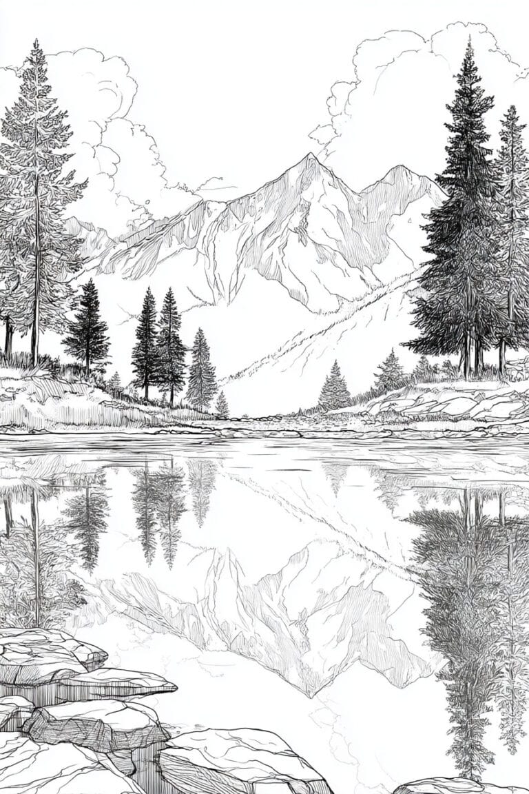 Mountain Lake Reflection