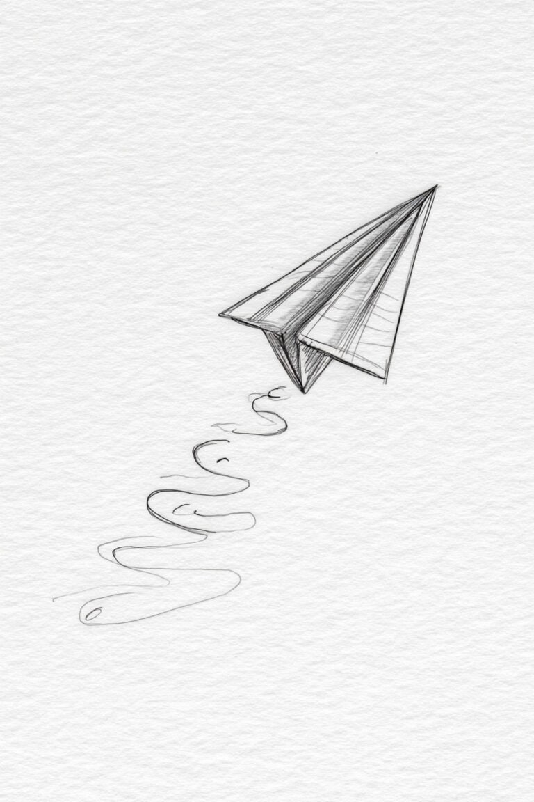 Paper Airplane in Motion