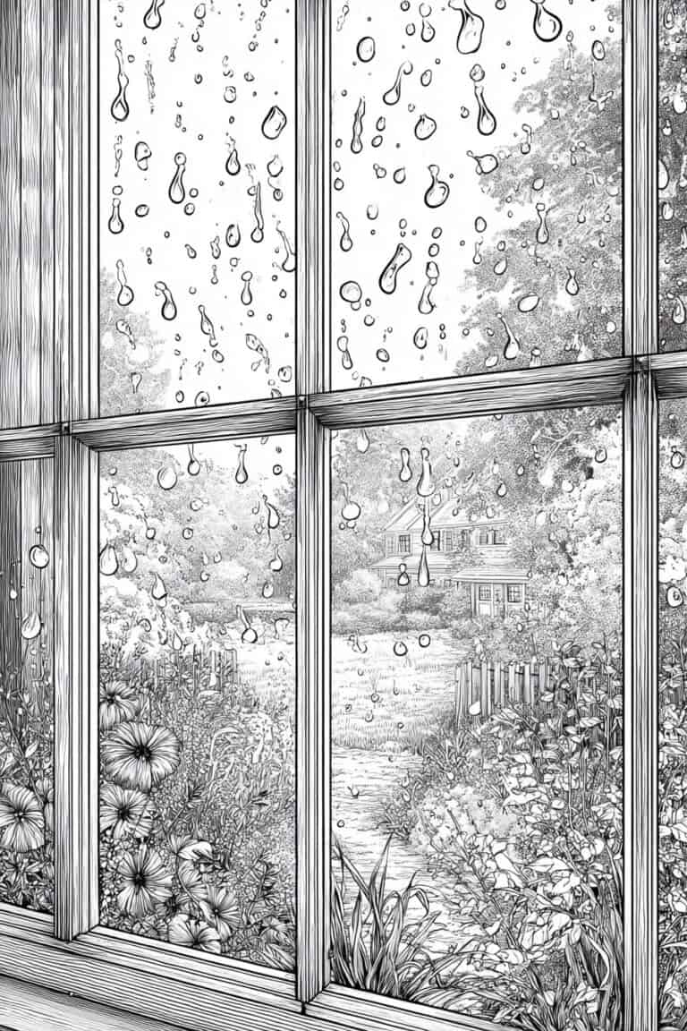 Rainy Window View