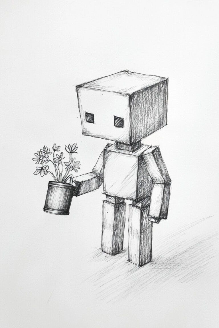 Robot Watering Flowers