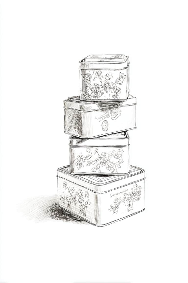 Stacked Tea Tins