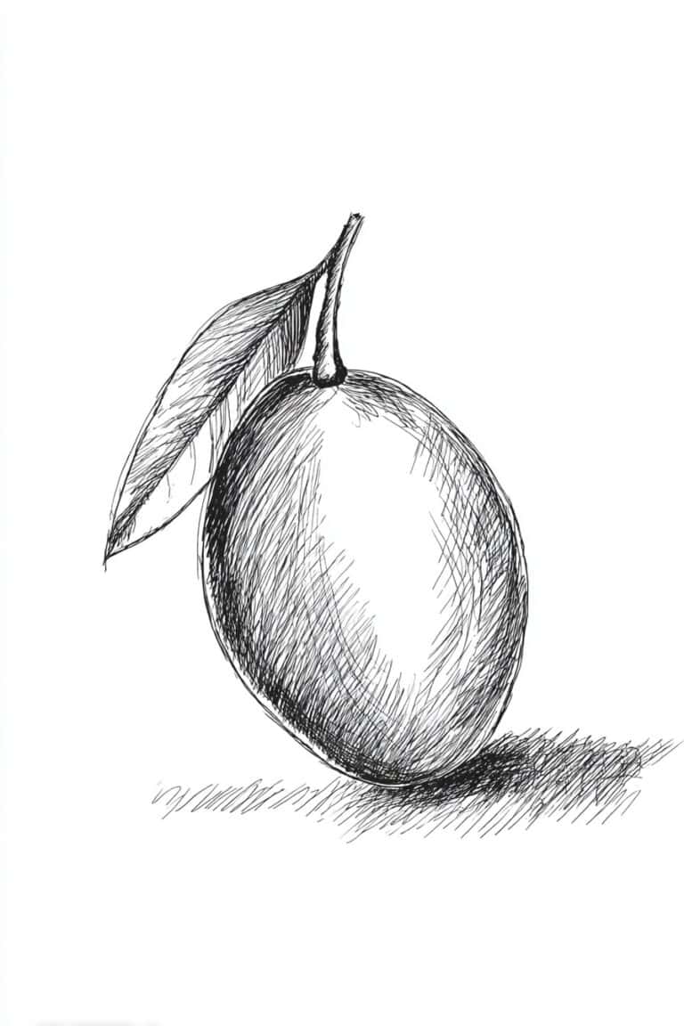 Whole Mango with Leaf