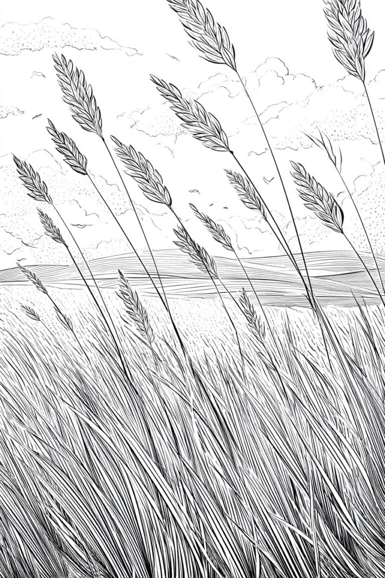 Windy Meadow Scene