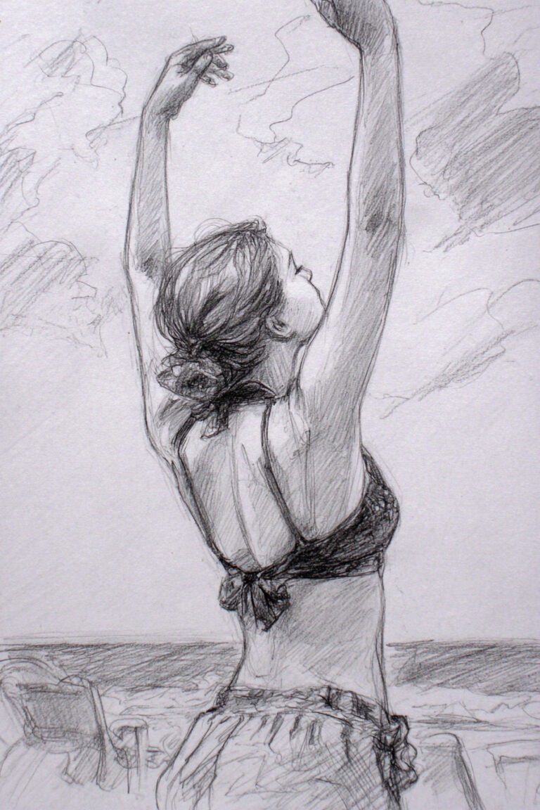 Beach Stretch Pose