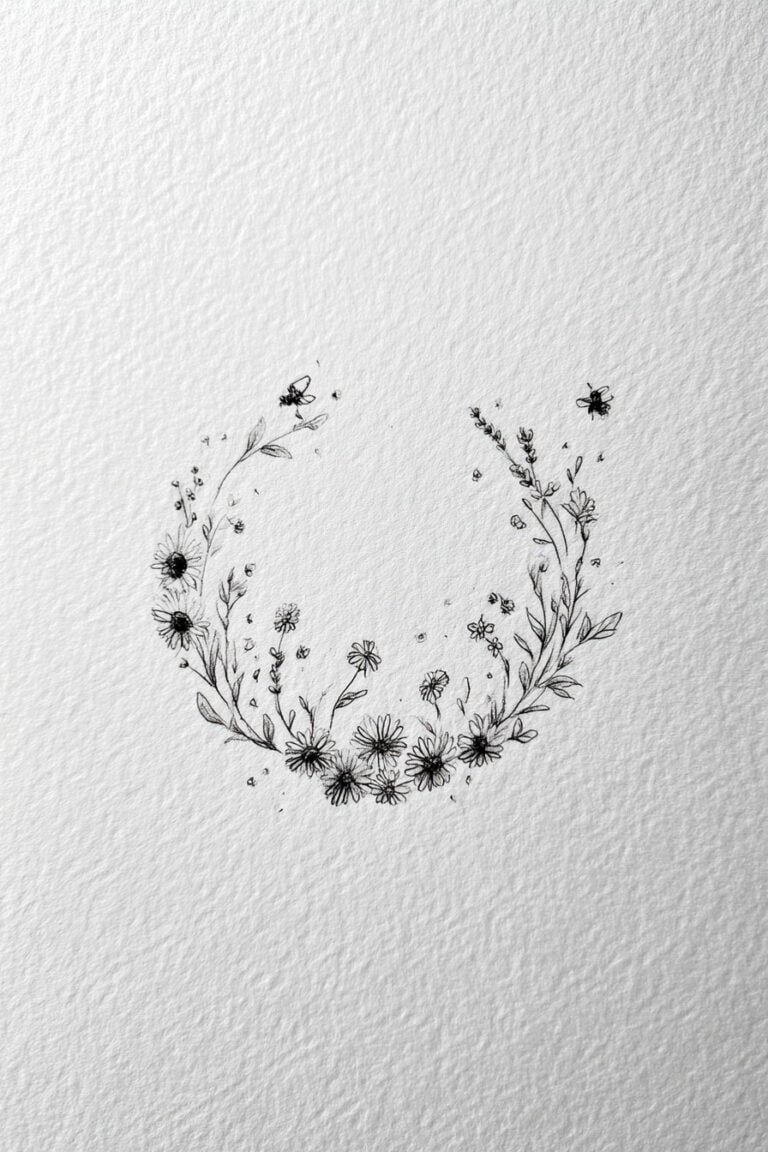 Botanical Wildflower Wreath